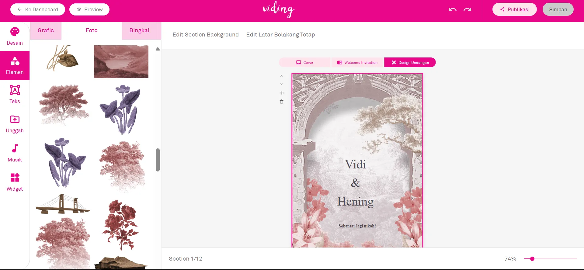 Viding Studio: Revolusi Undangan Digital, Desain Undangan Sesuka Hati, Kreasi Tanpa Batas Semudah Canva!